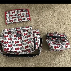 Ju Ju Be HK diaper bag w/ cooler and changing pad.